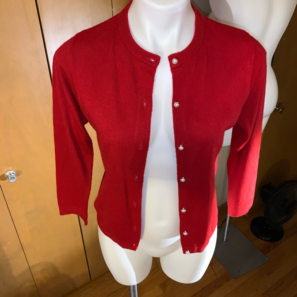 Red Cardigan - Picture 2 of 4